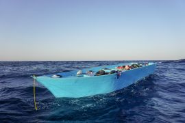 The blue boat [Nora Adin Fares/Al Jazeera] (Restricted Use)
