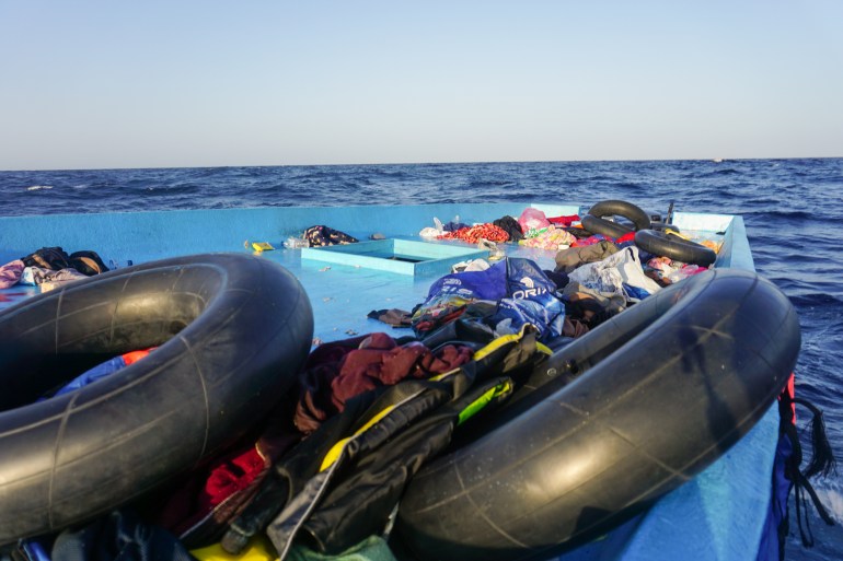 The blue boat [Nora Adin Fares/Al Jazeera]