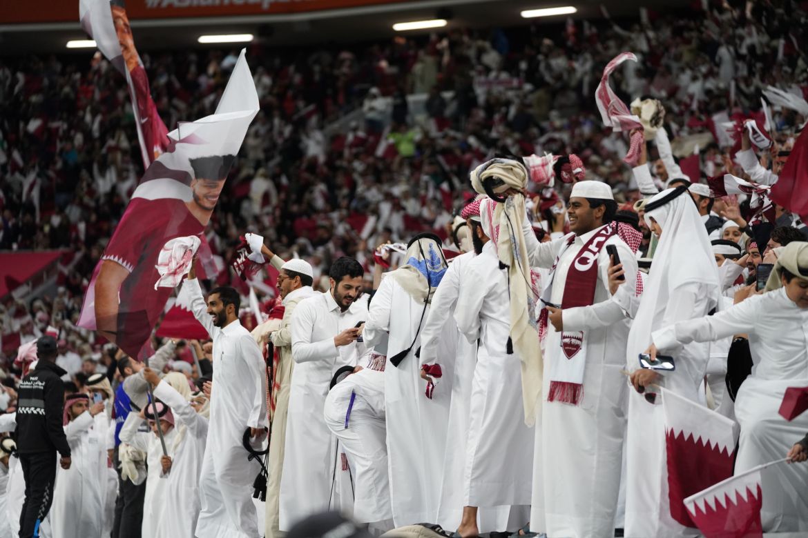 Qatar v Uzbekistan at Al Bayt Stadium in Al Khor