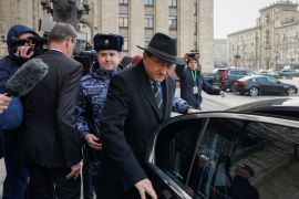 Ambassador of Germany to Russia Alexander Graf Lambsdorff leaves the Russian Foreign Ministry in Moscow, Russia March 4, 2024. REUTERS/Maxim Shemetov