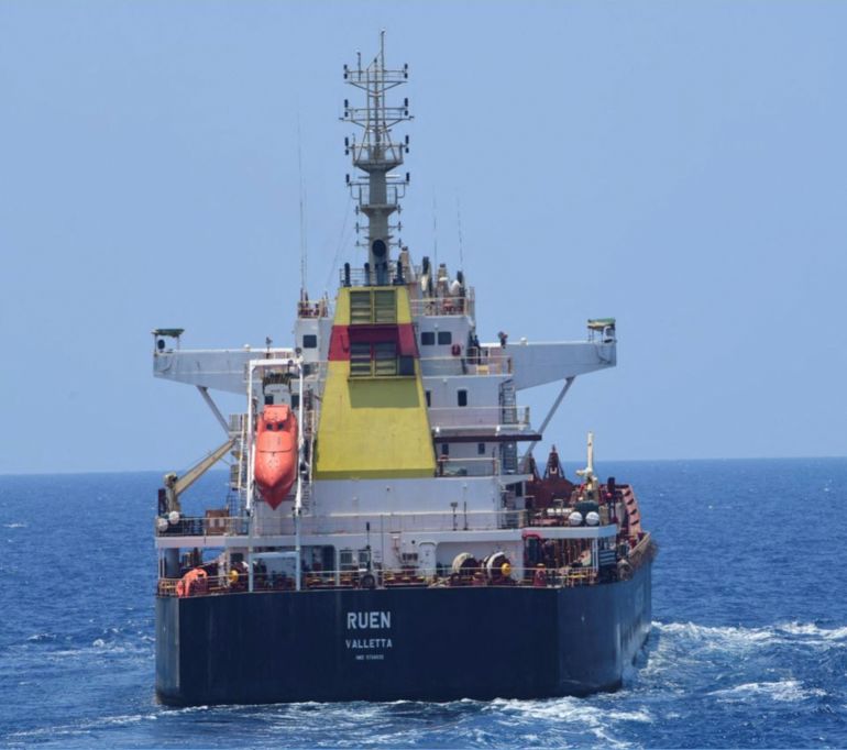 The Maltese-flagged bulk cargo vessel Ruen
