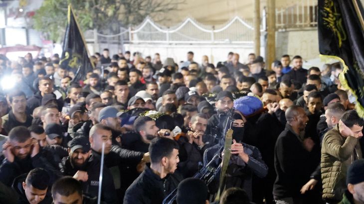 A gunman opens fire during a funeral of Palestinians who were killed in an Israeli strike