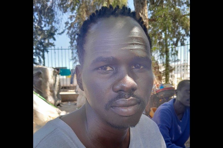 Killine Diew, 31, from South Sudan sheltering in Lac 1, an upmarket district of Tunis