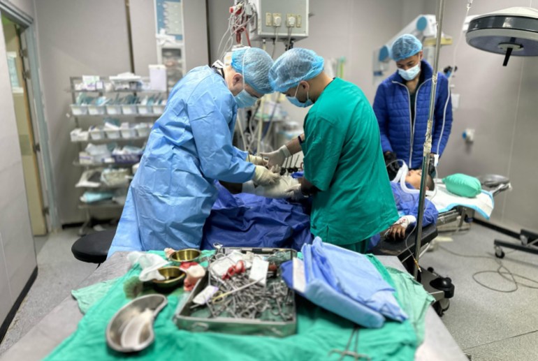 British doctor of Palestinian origin Badir performs surgeries under difficult conditions in Gaza