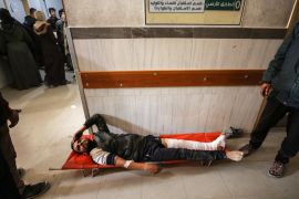 Palestinians receive medical care at Kamal Adwan Hospital in Beit Lahiya, northern Gaza, after Israeli soldiers opened fire at a crowd that had gathered around an aid convoy in Gaza City [AFP]