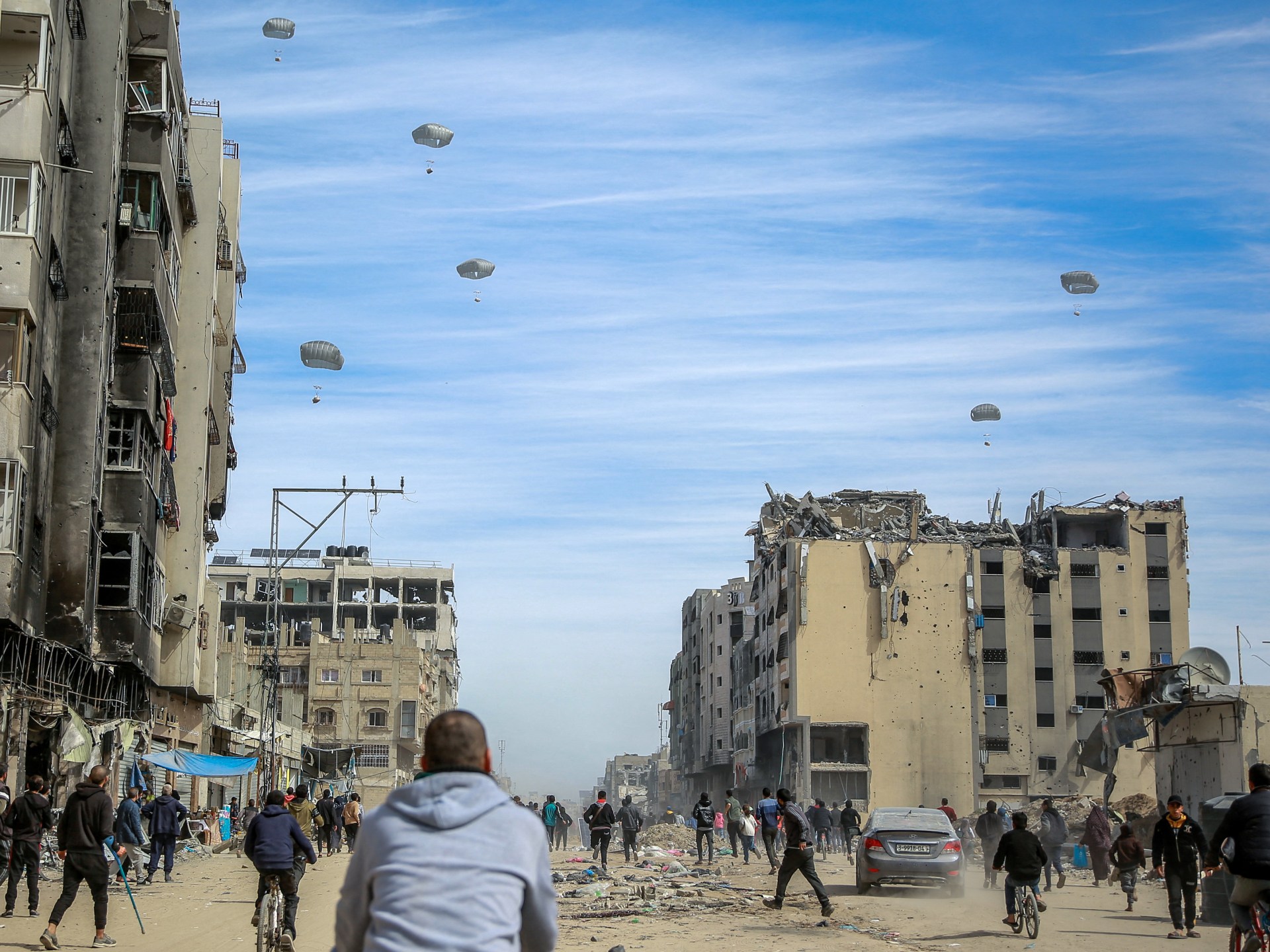 Aid airdrop kills five people in Gaza after parachute fails | Israel War on Gaza News