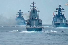 Warships of the Russian Black Sea Fleet. [Russian Defence Ministry Press Service/AP Photo]