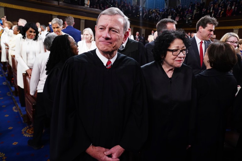 John Roberts in the audience at the State of the Union