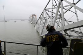 The Francis Scott Key Bridge disaster in Baltimore collapsed after being struck by a container ship [Peter Knudson/NTSB via AP Photo]