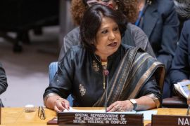 Pramila Patten, the United Nations special representative of the secretary-general on sexual violence in conflict, briefs the UN Security Council during a meeting on women, peace and security [Courtesy: United Nations]