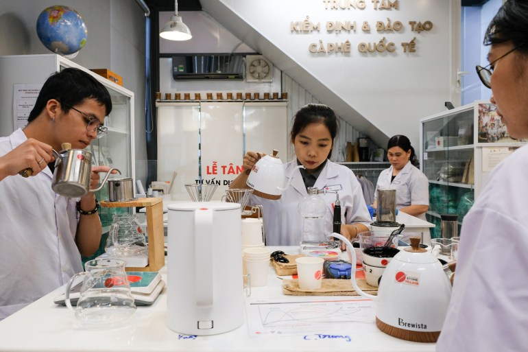 At Nguyen Van Hoa’s coffee lab