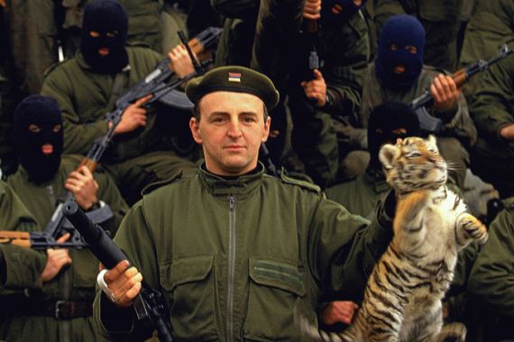 The 'Tigers' were first accused of war crimes during fighting in Croatia 1991 [Ron Haviv/Al Jazeera]