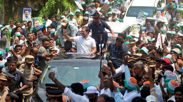 Rahul Gandhi campaigning