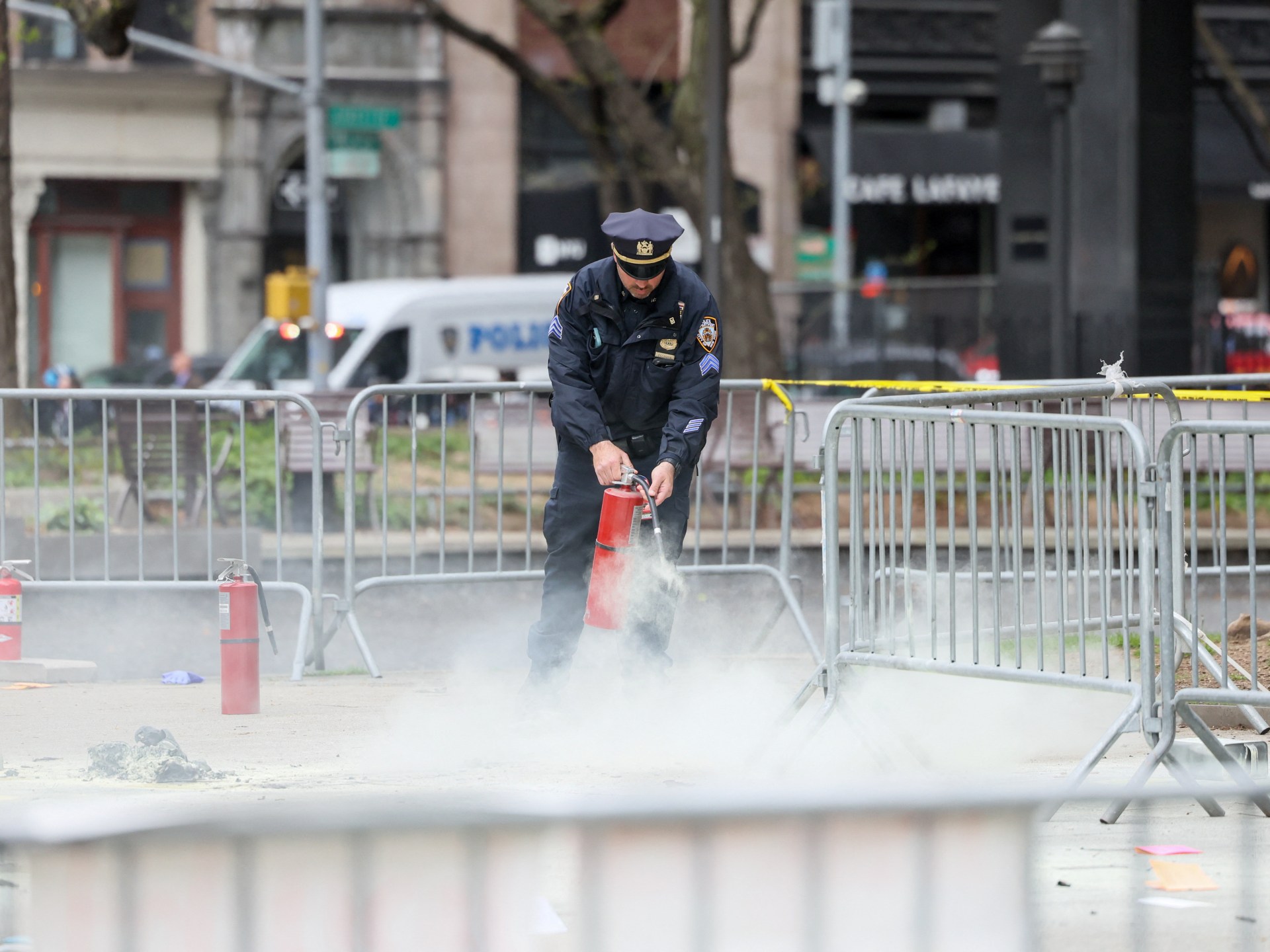 Man sets himself on fire outside Trump trial courthouse | Newsfeed