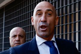 Former president of the Royal Spanish Football Federation Luis Rubiales outside a court in Majadahonda, Spain [Susana Vera/Reuters]