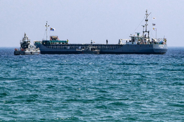 A WCK ship on its way to Gaza from Cyprus