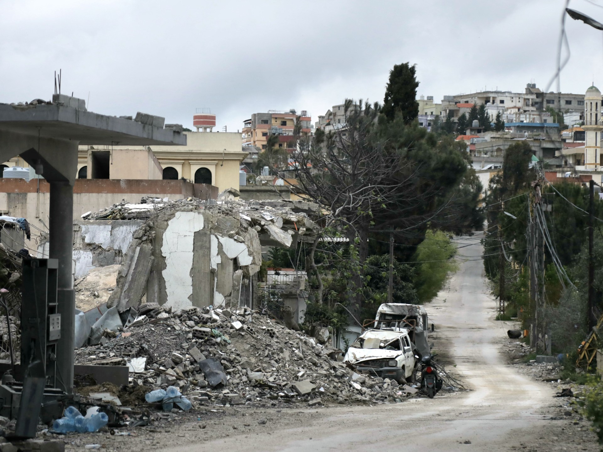 Cross-border fighting with Israel leaves Lebanese towns in ruins