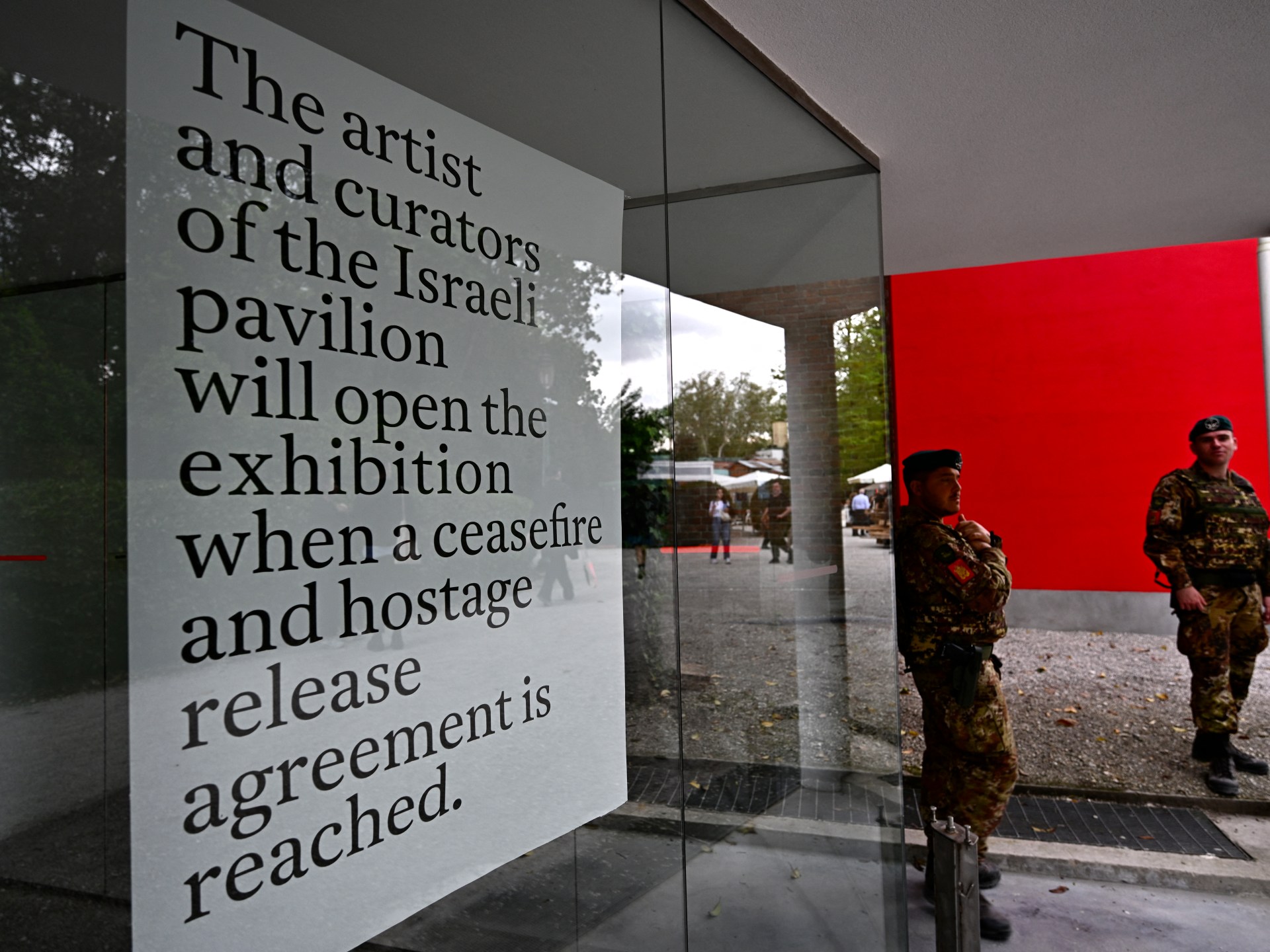 Israel artist says Venice Biennale pavilion won’t open until Gaza ceasefire