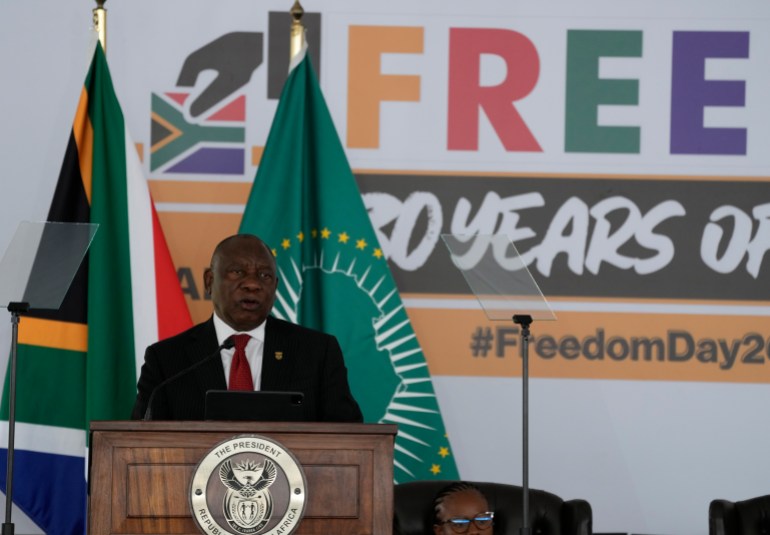 Ramaphosa elogia el historial del ANC mientras Sudáfrica celebra 30 años de democracia |  Nelson Mandela Noticias