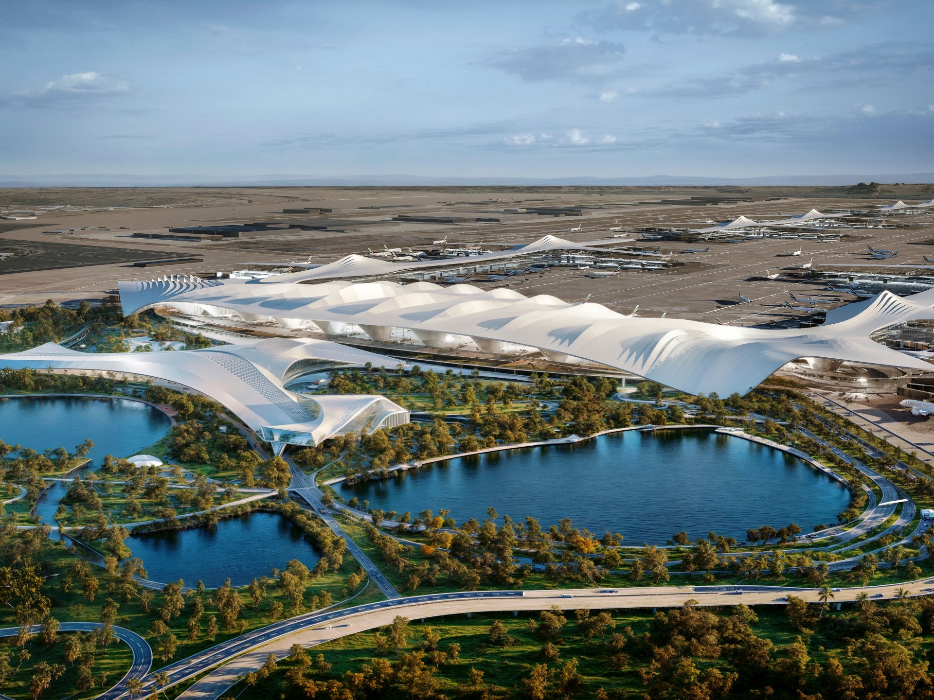 حاكم دبي يعلن عن بناء أكبر صالة مطار في العالم |  أخبار الطيران