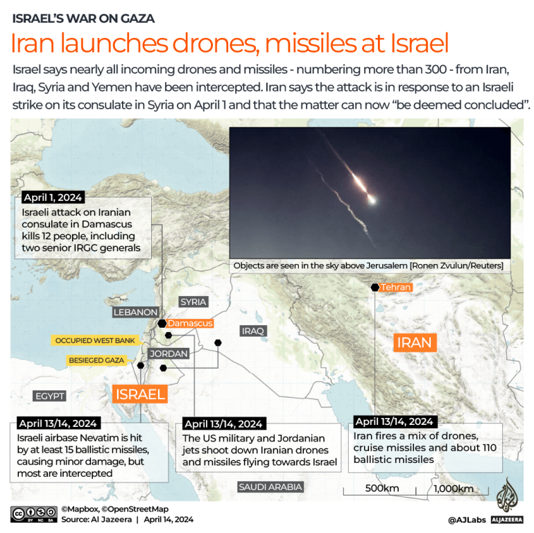 INTERAKTIV Der Iran feuert Drohnen und Raketen auf Israel ab – 1713097217 – bearbeitet