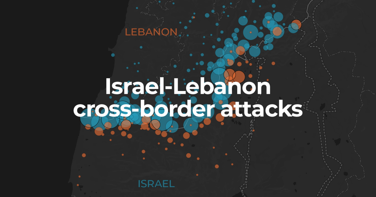 Mapping Israel-Lebanon cross-border attacks