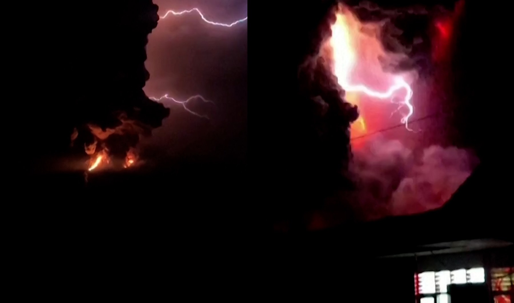 Indonesia’s Mount Ruang volcano erupts during lightning storm