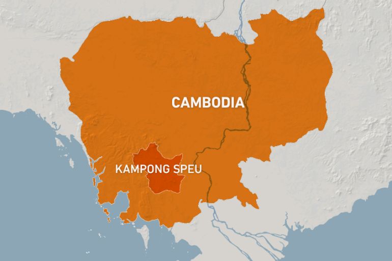 Map of Kampong Speu, Cambodia
