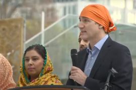 Justin Trudeau speaks at the Toronto event where the separatist slogans were reportedly raised [Screengrab/YouTube]