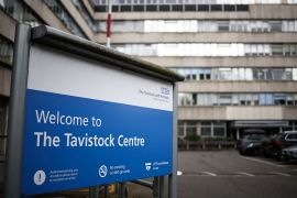 A photograph taken on April 10, 2024, in London, shows the entrance of the NHS Tavistock center, where the Tavistock Clinic hosted the Gender Identity Development Service (GIDS) for children until March 28, 2024. England&#039;s first gender identity development service for children, run by the Tavistock and Portman NHS Trust, closed last month after years of criticism that it was too quick to prescribe puberty blocking treatment. [Henry Nicholls/ AFP]