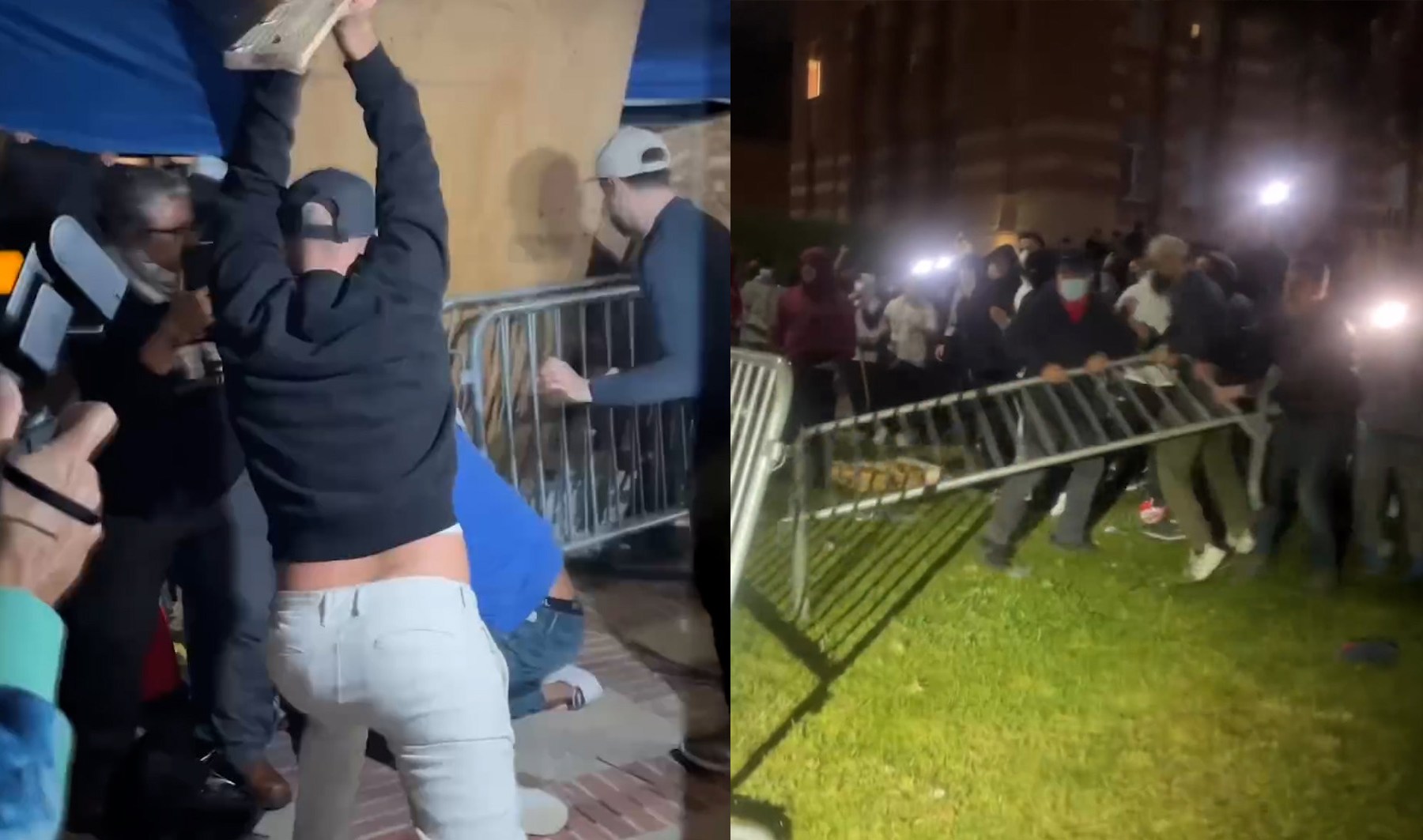 Videos show violence of mob attack on UCLA anti-war protesters