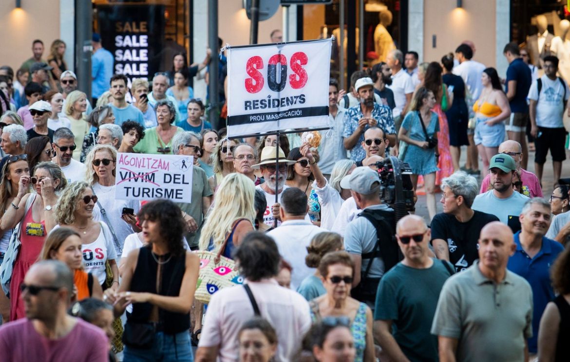 Thousands protest in Spain's Mallorca against mass tourism