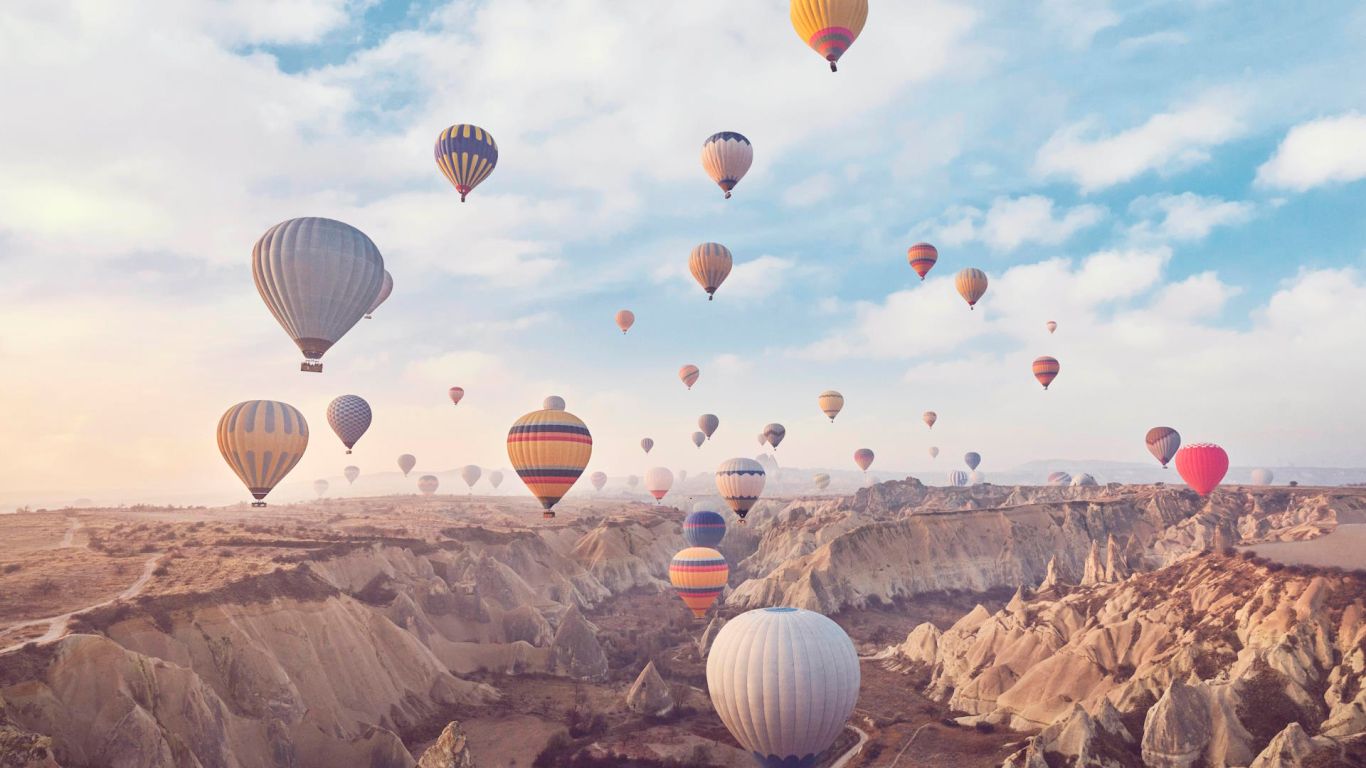 Hot air balloons in Cappadocia
