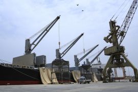 Israeli warplanes have struck the Houthi-controlled Yemeni port of Hodeida several times as the regional fallout continues from Israel's war on Gaza continues [File: AFP]