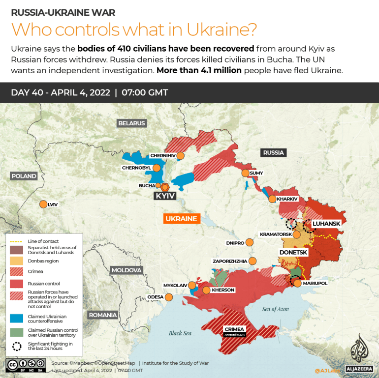 INTERACTIVE Russia Ukraine War Who controls what Day 40
