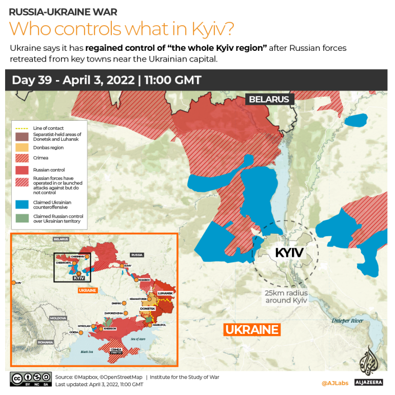 INTERACTIVE Russia-Ukraine map Who controls what in Kyiv DAY 39