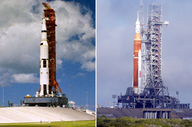 Apollo and Artemis side by side
