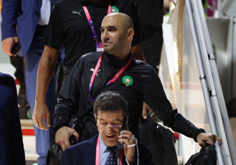 Walid Regragui arrives in Doha ahead of the FIFA World Cup Qatar 2022.